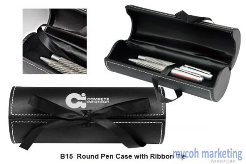 Round Pen Case with Ribbon Tie